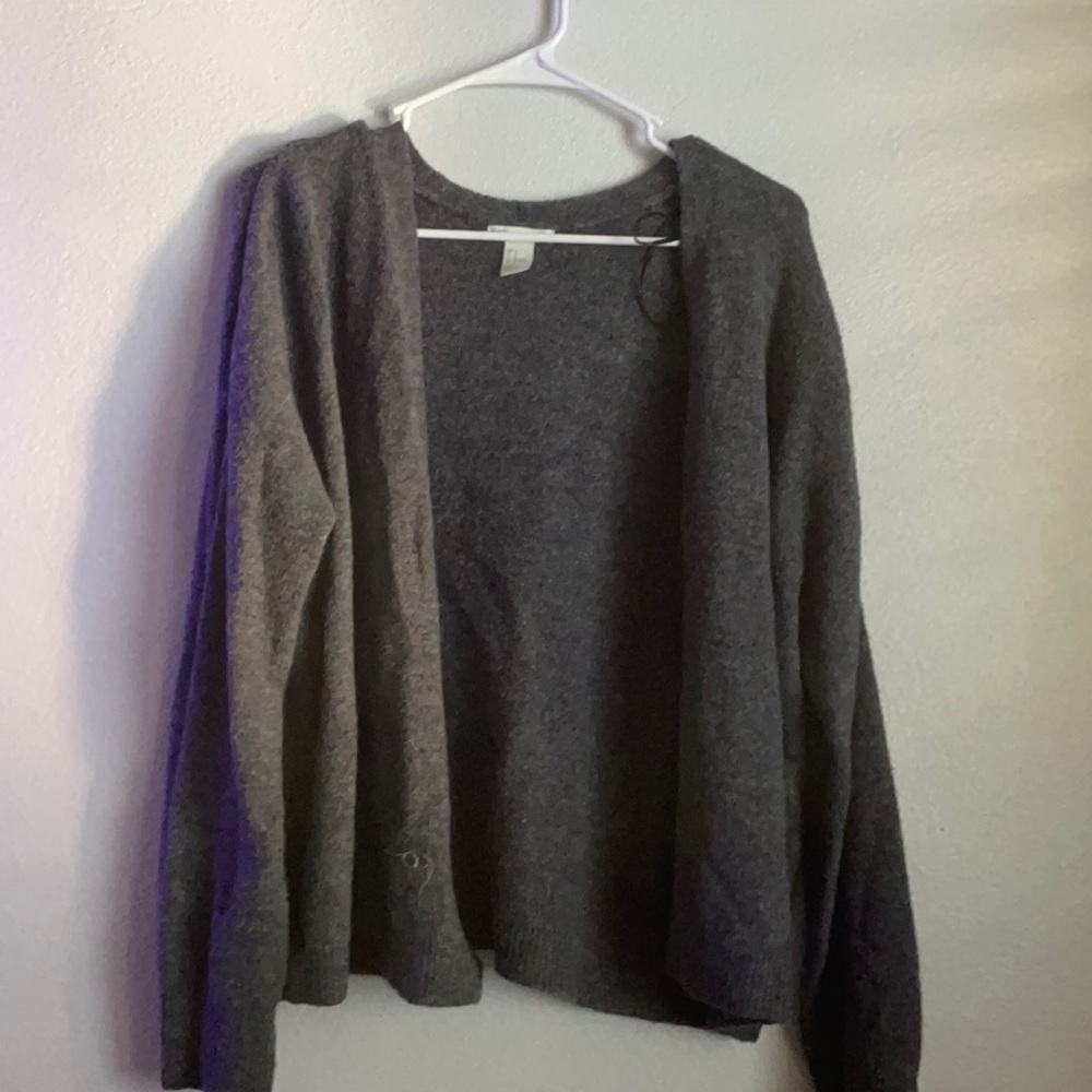 h&m grey cardigan